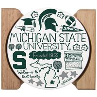  Spartans | Michigan State Julia Gash Drink Coasters (4 Pack) | Alumni Hall