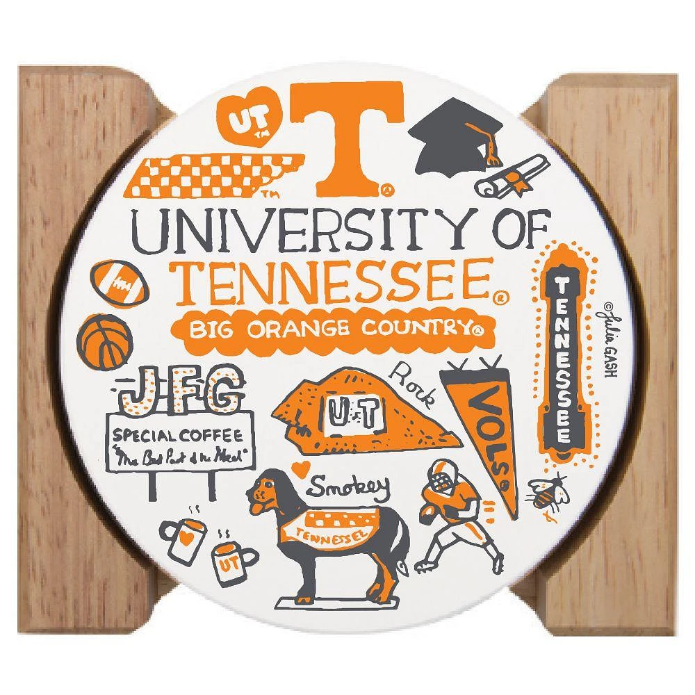 Tennessee Vols Julia Gash Drink Coasters (4 Pack)