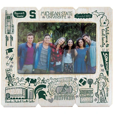 Michigan State Julia Gash 4 X 6 Distressed Frame
