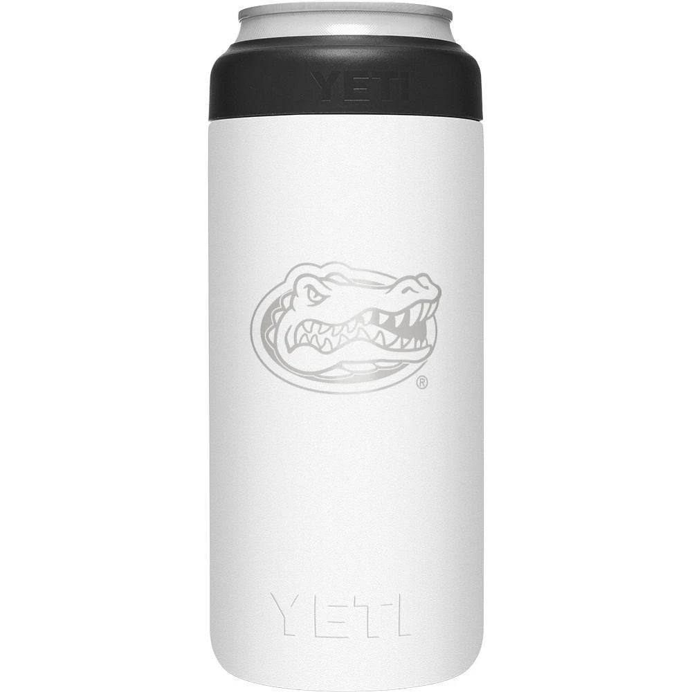 Florida Yeti White Primary Logo Slim Colster