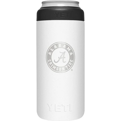 Alabama Yeti White Primary Logo Slim Colster