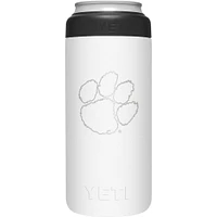 Clemson Yeti White Primary Logo Slim Colster