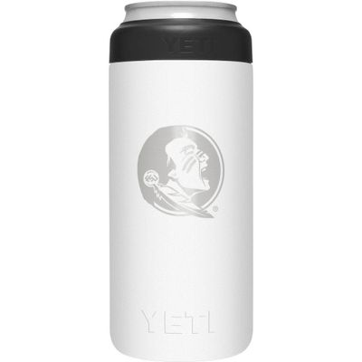 Florida State Yeti White Primary Logo Slim Colster