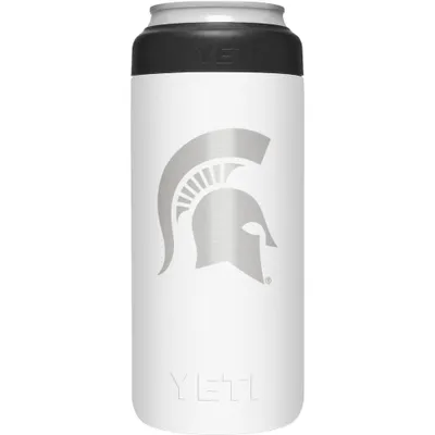  Spartans | Michigan State Yeti White Primary Logo Slim Colster | Alumni Hall