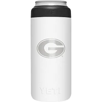 Georgia Yeti White Primary Logo Slim Colster