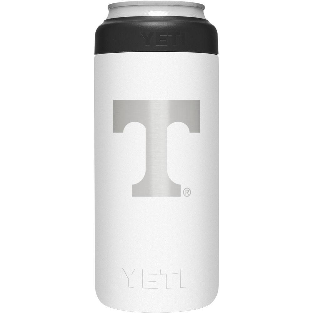 Tennessee Yeti White Primary Logo Slim Colster