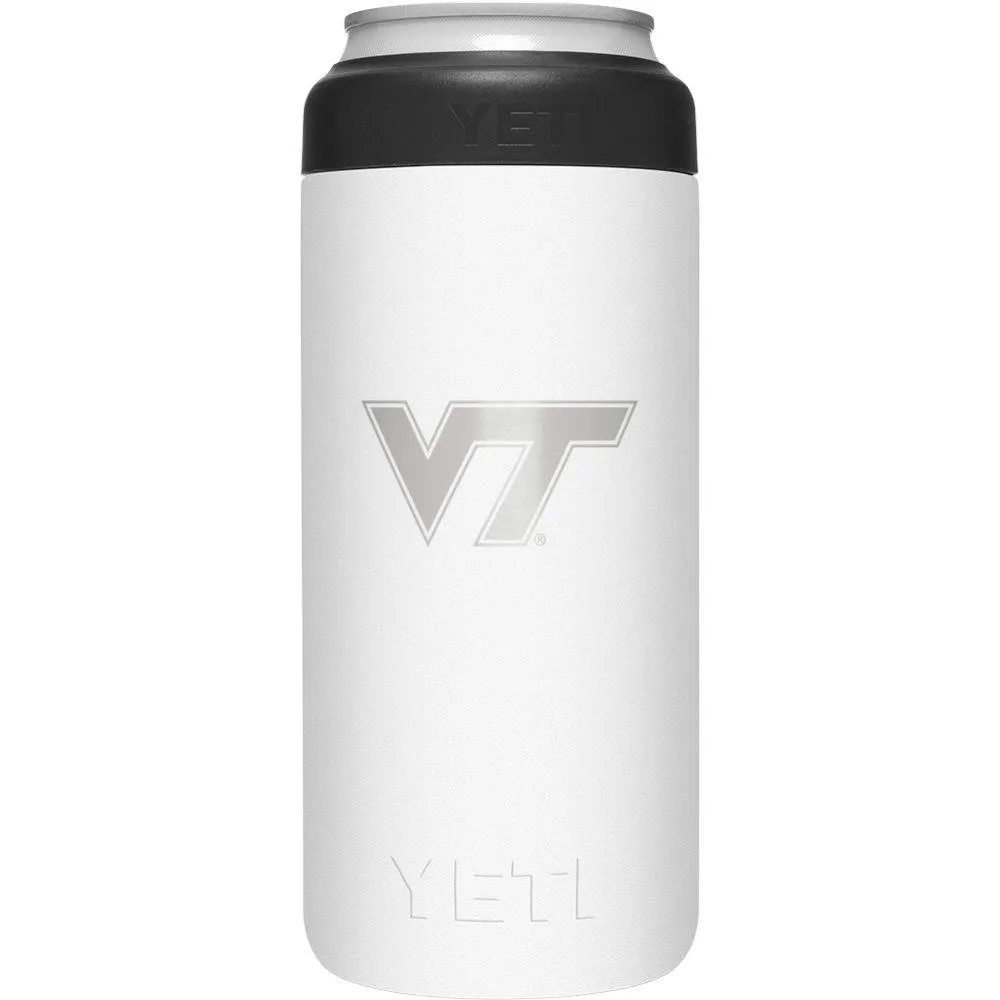  Hokies | Virginia Tech Yeti White Primary Logo Slim Colster | Alumni Hall