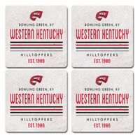  Wku | Western Kentucky Legacy 4pk Parallel Coaster | Alumni Hall