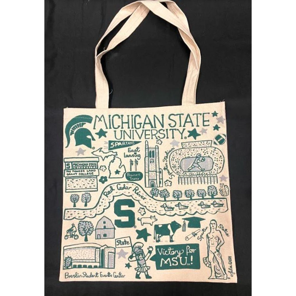 Michigan State Julia Gash Slim Canvas Tote