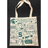 Michigan State Julia Gash Slim Canvas Tote
