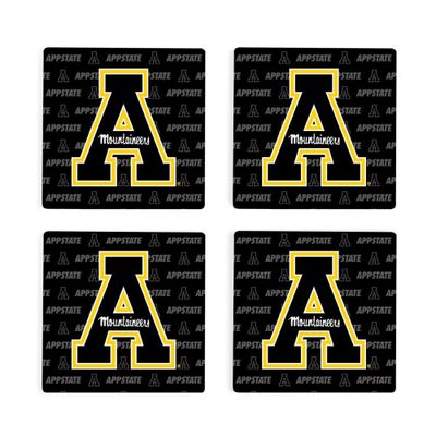  App | Appalachian State 4pk Primary Repeat Logo Coaster | Alumni Hall