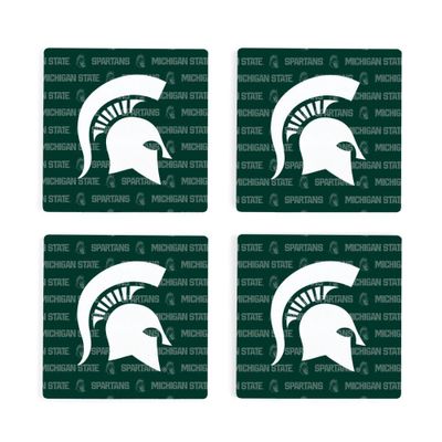 Michigan State 4-Pack Primary Repeat Logo Coaster