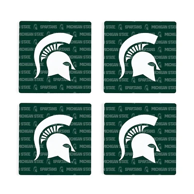 Michigan State 4-Pack Primary Repeat Logo Coaster