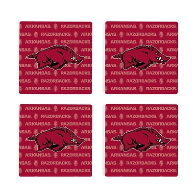 Arkansas 4-Pack Primary Repeat Logo Coaster