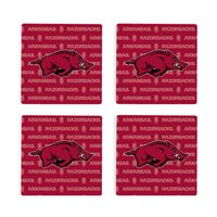 Arkansas 4-Pack Primary Repeat Logo Coaster