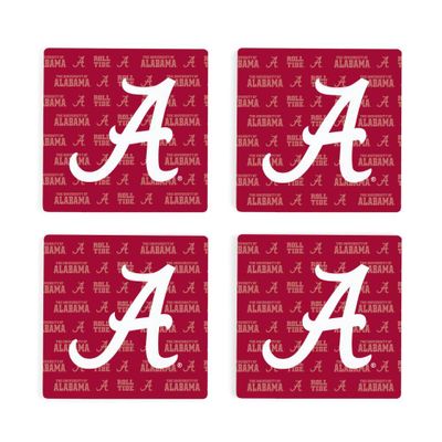  Bama | Alabama 4pk Primary Repeat Logo Coaster | Alumni Hall