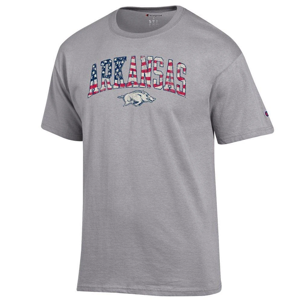 Arkansas Champion Arch Flag Fill Americana Tee