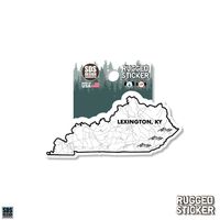  Ahs | Seasons Design Lexington State Map 3.25  Decal | Alumni Hall