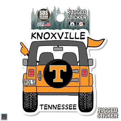 Tennessee Seasons Design Cartoon Jeep 3.25