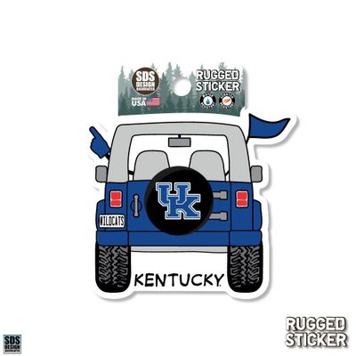  Cats | Kentucky Seasons Design Cartoon Jeep 3.25  Decal | Alumni Hall