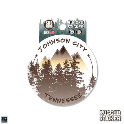  Ahs | Seasons Design Johnson City Mountain Circle 3.25  Decal | Alumni Hall