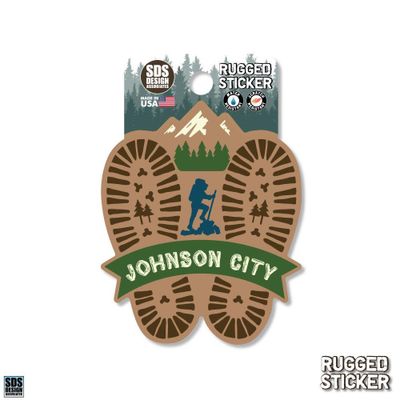  Ahs | Seasons Design Johnson City Hiking Prints 3.25  Decal | Alumni Hall