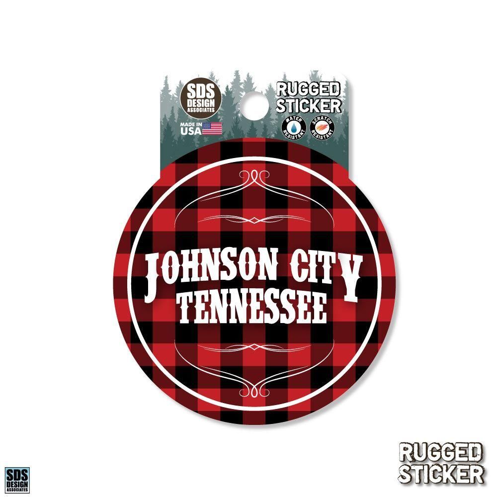  Ahs | Seasons Design Johnson City Buffalo Check 3.25  Decal | Alumni Hall