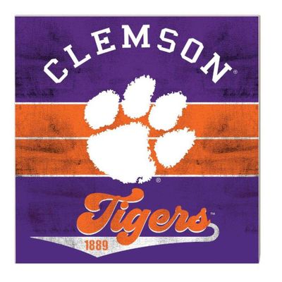  Clemson | Clemson 10  X10  Retro Multi Color Sign | Alumni Hall