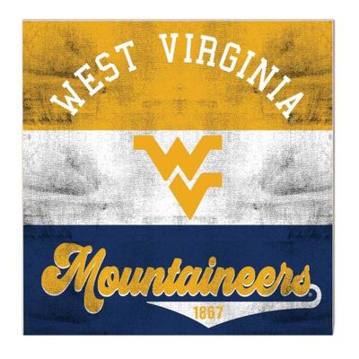  Wvu | West Virginia 10  X10  Retro Multi Color Sign | Alumni Hall