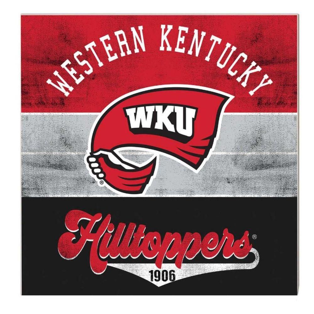  Wku | Western Kentucky 10  X10  Retro Multi Color Sign | Alumni Hall