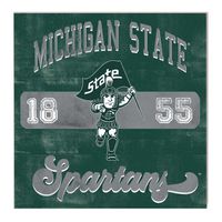  Spartans | Michigan State 10  X10  Retro Team Mascot Sign | Alumni Hall