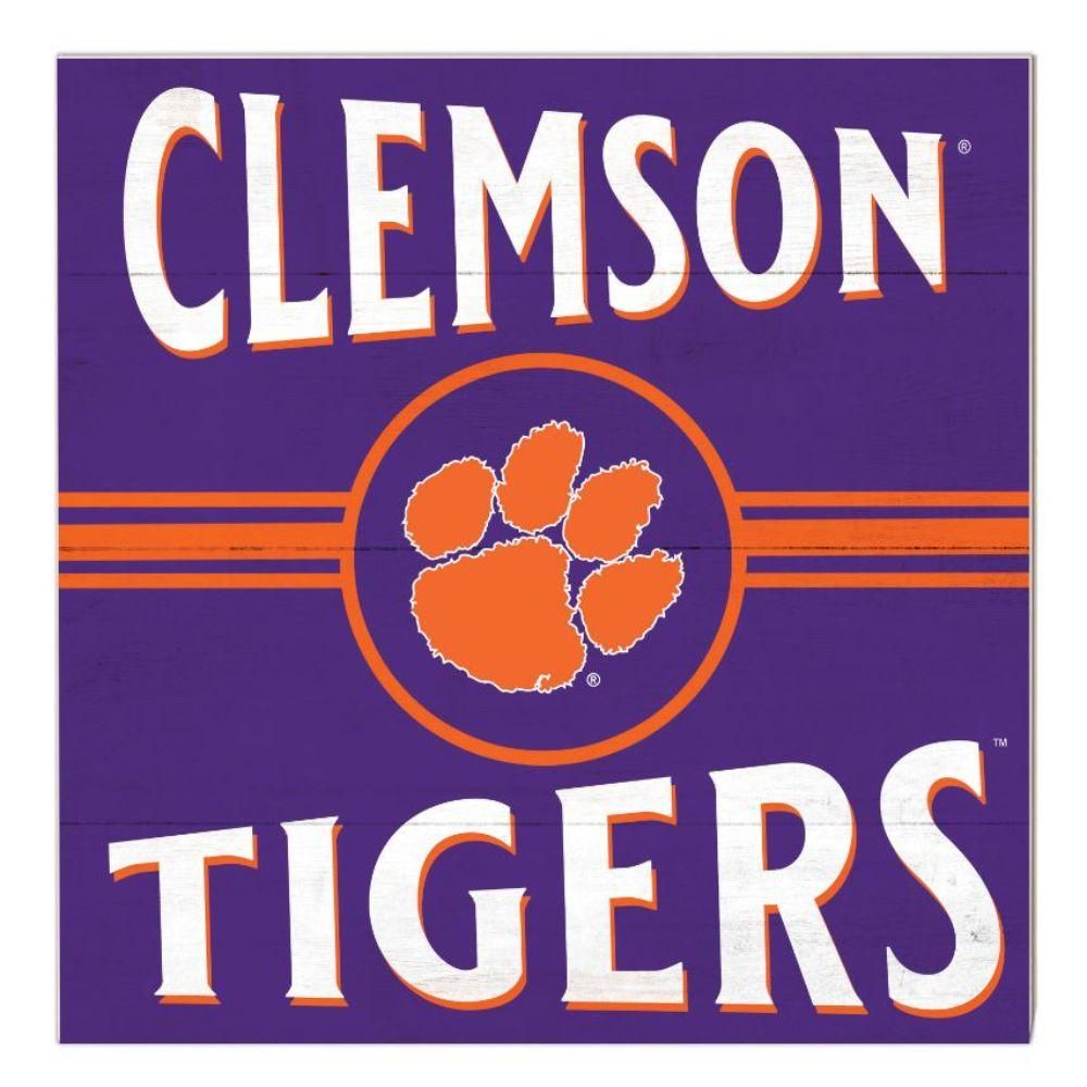  Clemson | Clemson 10  X10  Retro Team Sign | Alumni Hall