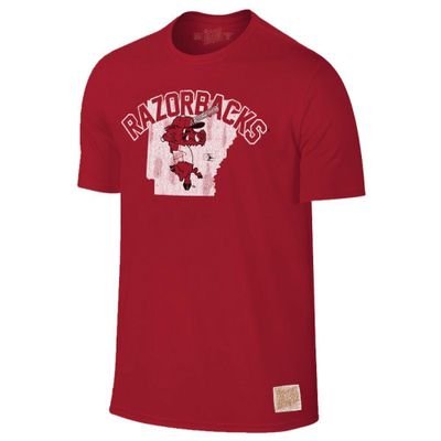 Razorbacks | Arkansas Retro Brand Men's Hitting Ribby Vintage Tee Alumni Hall