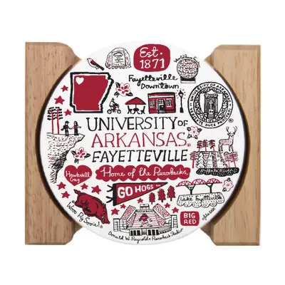  Razorbacks | Arkansas Julia Gash Drink Coasters (4 Pack) | Alumni Hall