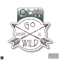  Ahs | Seasons Design Auburn Go Wild 3.25  Decal | Alumni Hall