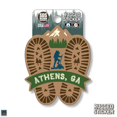  Ahs | Seasons Design Athens Hiking Prints 3.25  Decal | Alumni Hall