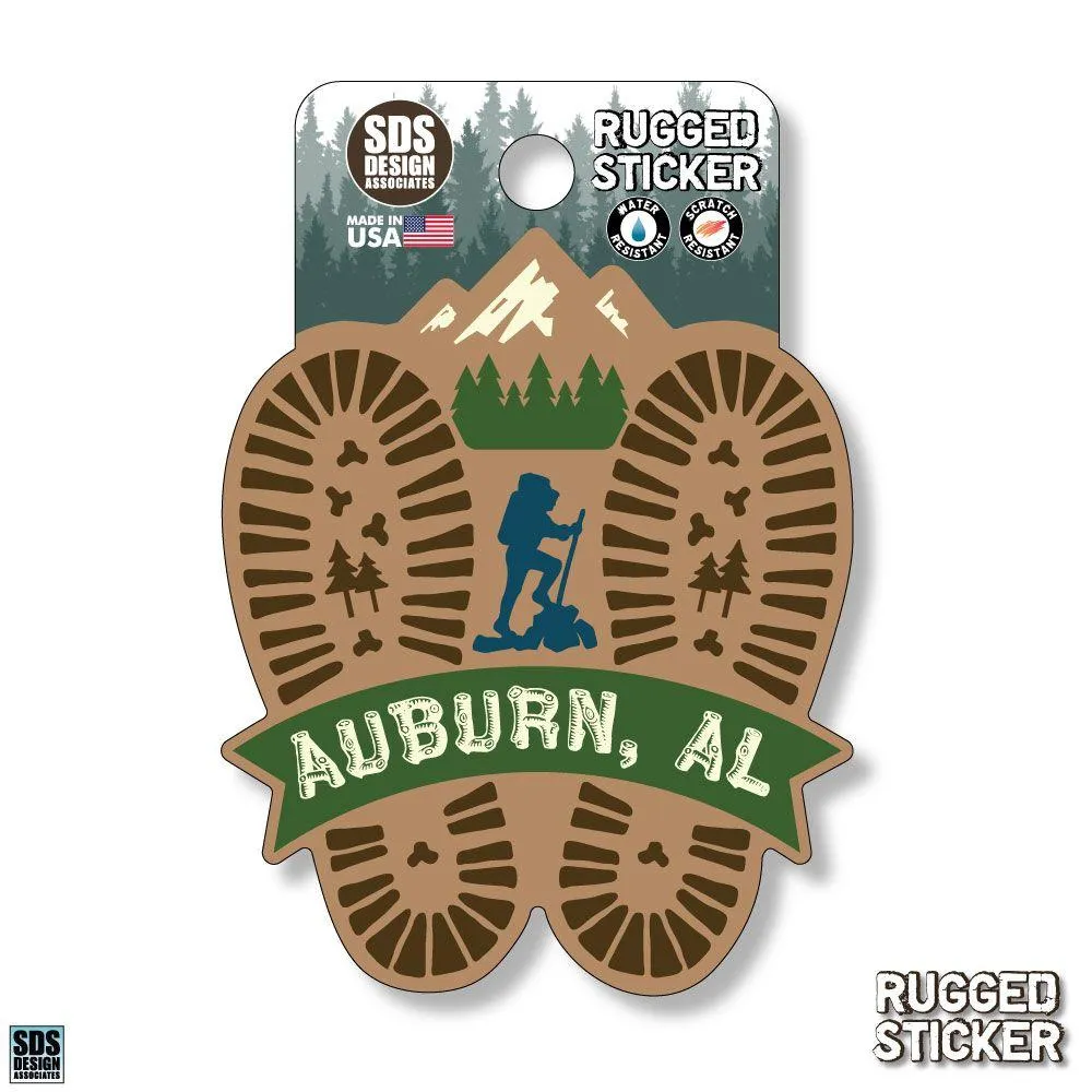  Ahs | Seasons Design Auburn Hiking Prints 3.25  Decal | Alumni Hall