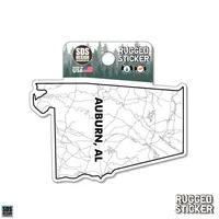  Ahs | Seasons Design Auburn State Map 3.25  Decal | Alumni Hall