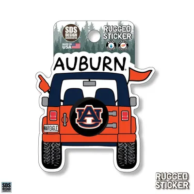  Aub | Auburn Seasons Design Cartoon Jeep 3.25  Decal | Alumni Hall