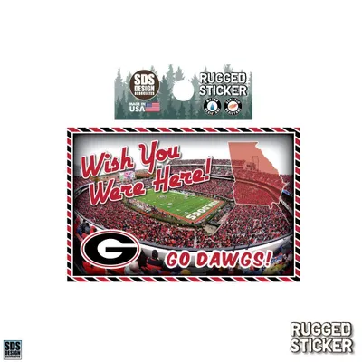  Dawgs | Georgia Seasons Design Wish You Were Here 3.25  Decal | Alumni Hall