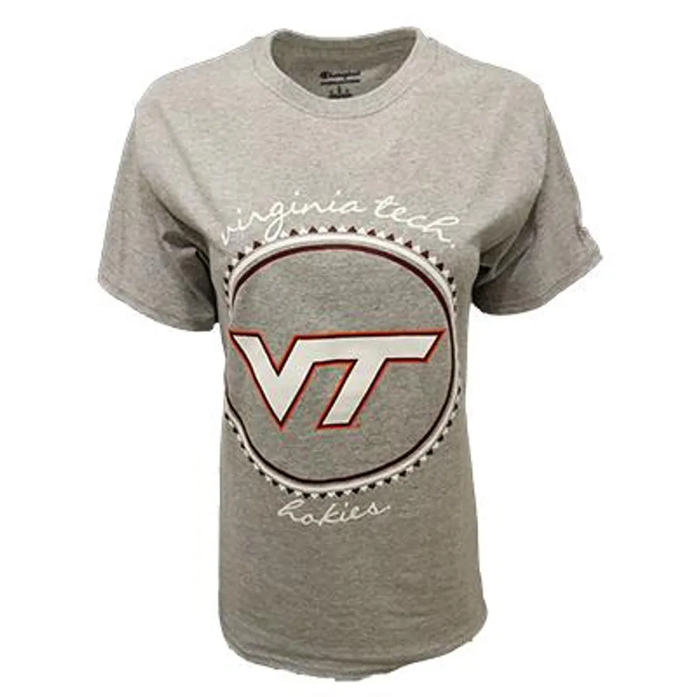 Vt | Virginia Tech Champion Gingham Script T- Shirt Alumni Hall