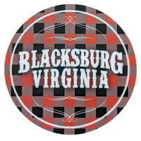  Vt | Blacksburg Seasons Designs Buffalo Check Rugged Sticker | Alumni Hall