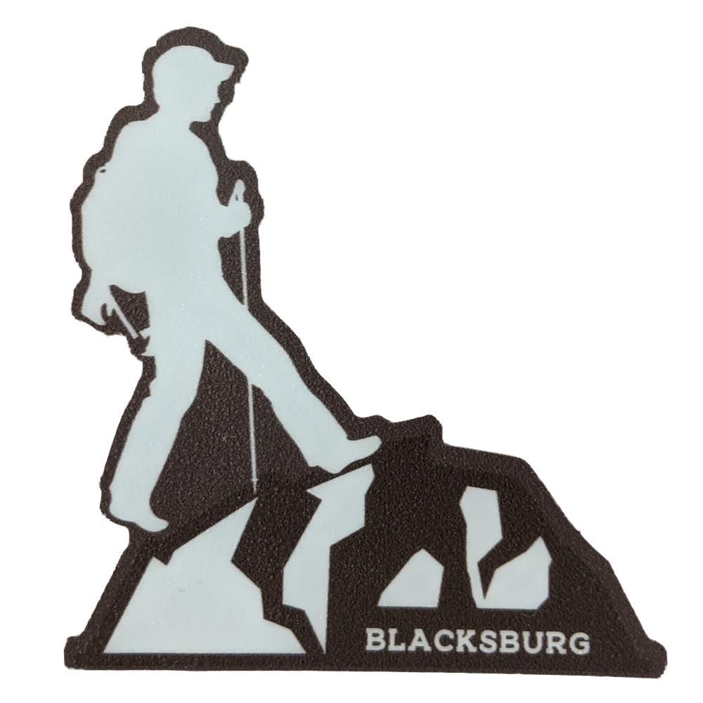  Vt | Blacksburg Seasons Designs Male Hiker Rugged Sticker | Alumni Hall