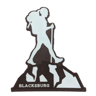  Vt | Blacksburg Seasons Designs Female Hiker Rugged Sticker | Alumni Hall