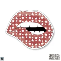  Ahs | Seasons Design Cardinal And White Star Lips 3  Decal | Alumni Hall