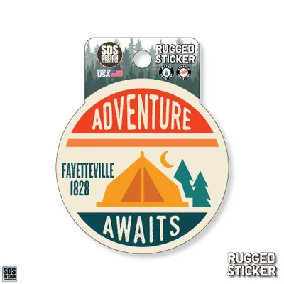  Ahs | Seasons Design Fayetteville Adventure Awaits 3.25  Decal | Alumni Hall