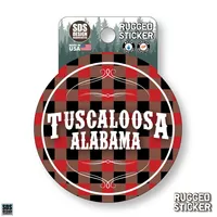  Ahs | Seasons Design Tuscaloosa Buffalo Check 3.25  Decal | Alumni Hall