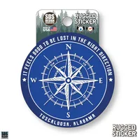  Ahs | Seasons Design Tuscaloosa Compass 3.25  Decal | Alumni Hall