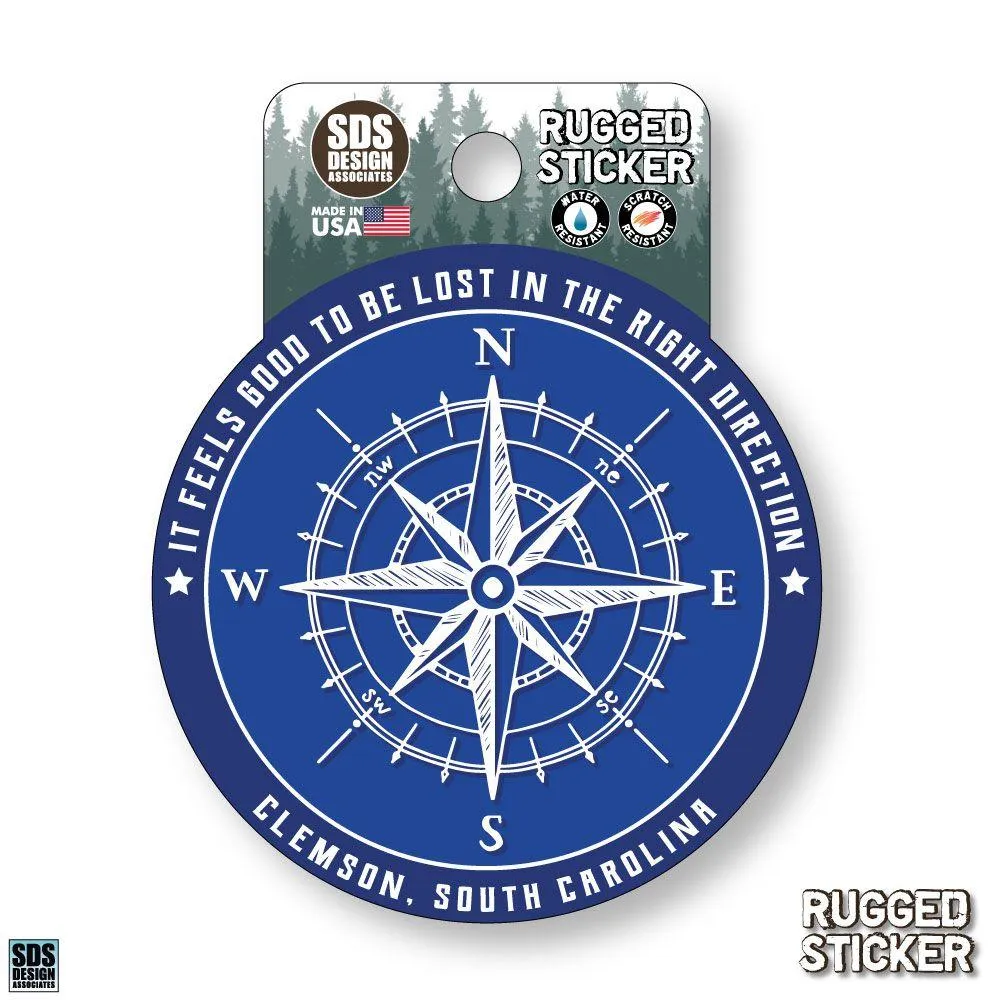  Ahs | Seasons Design Clemson Compass 3.25  Decal | Alumni Hall