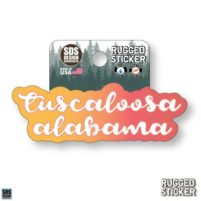  Ahs | Seasons Design Tuscaloosa Coral Fade 3.25  Decal | Alumni Hall